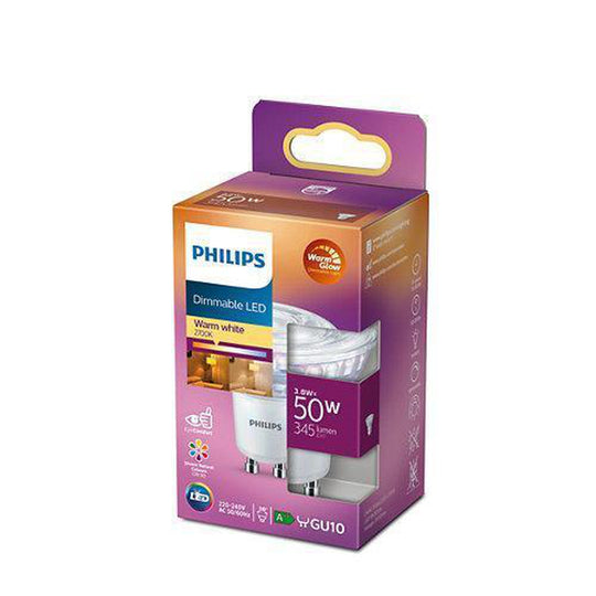 Philips 3,8W (50W), warmglow dimbar GU10 LED RA90-LED-pære GU10-Philips-Hvit-929002065703-Lightup.no