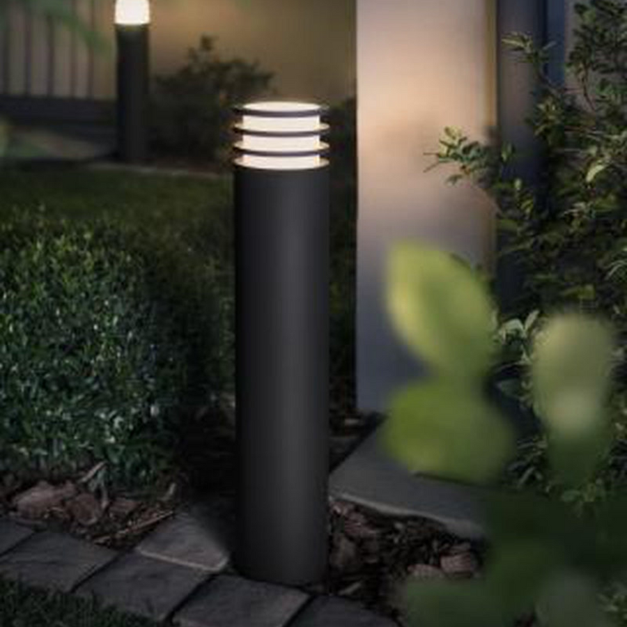 Philips Hue Outdoor Lucca pullert, antrasitt-Utebelysning pullert-Philips Hue-Grå-915005561401-Lightup.no