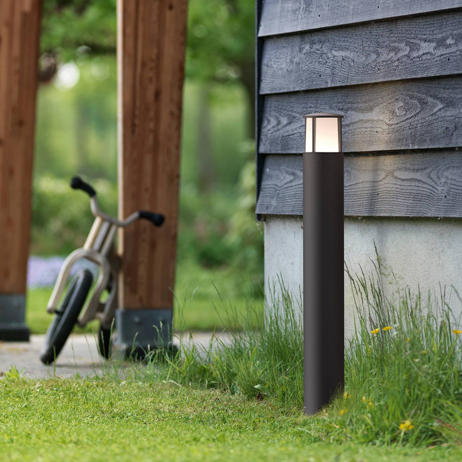 Philips myGarden Stock LED pullert, antrasitt-Utebelysning pullert-Philips-Grå-915005194701-Lightup.no