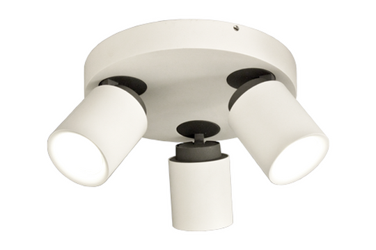 Rollo rund taklampe 3 spotter - Hvit/Svart-Taklamper-Aneta Lighting-Hvit / Svart-76628-01-Lightup.no