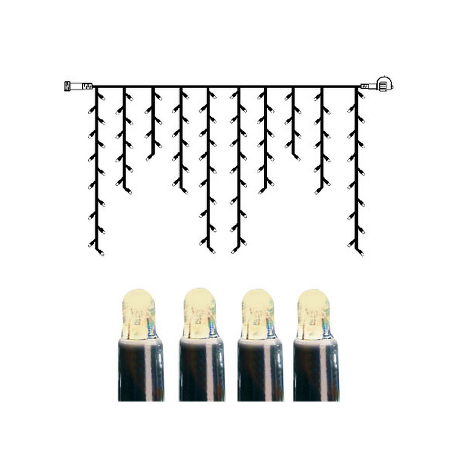 System led istapp 2 meter ekstraenhet varmhvit - Svart-System LED utendørs julebelysning-Star Trading-465-36-1-Lightup.no