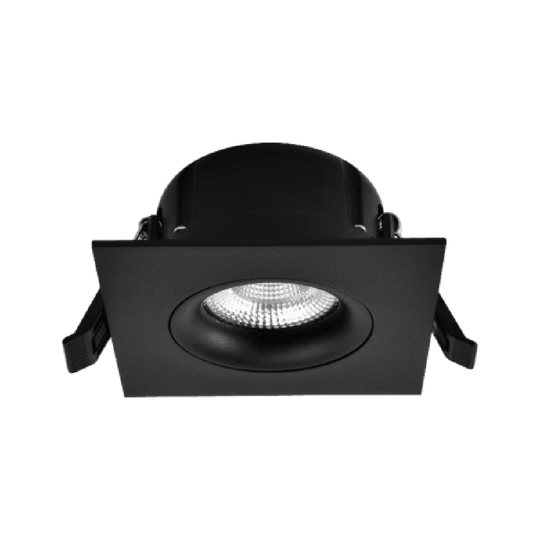 Tigrus 360° Square Rotatable lavtbyggende downlight 8W 1800-3000K Dim2Warm IP44 - Svart-Downlight lavtbyggende-Norlux-Svart-26927-D2W-36-2-Lightup.no