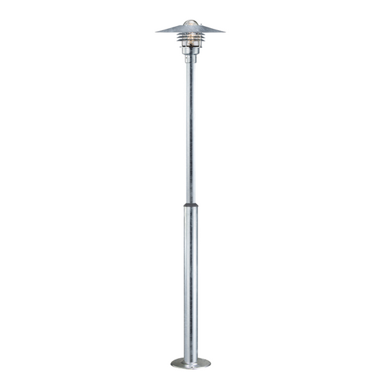 Vejers stolpe justerbar 125-215cm - galvanisert-Utebelysning stolpe-Nordlux-Galvanisert-25168031-Lightup.no