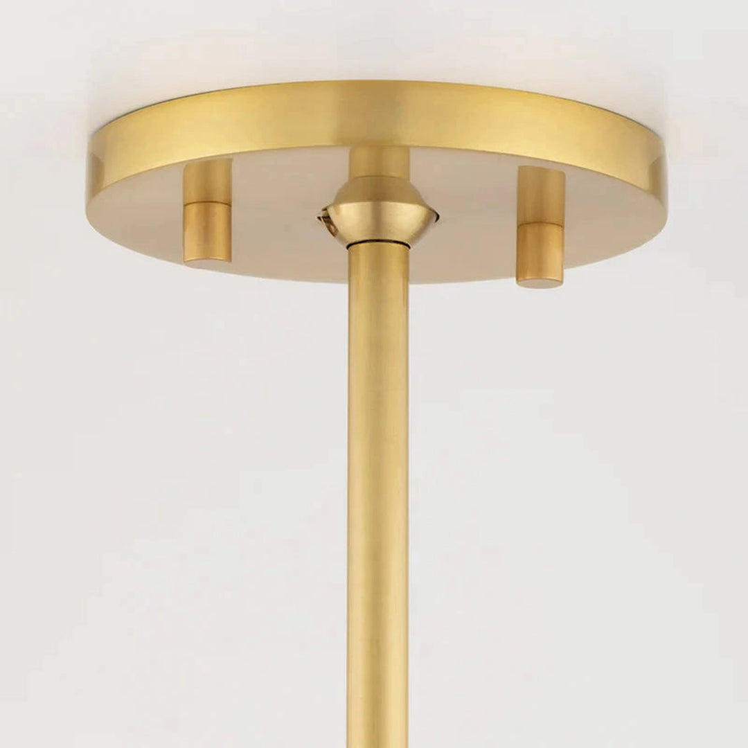 Zara taklampe Ø60cm-Taklamper-Hudson Valley-Matt gull / Hvit-Hud__H381701L-AGB-CE-Lightup.no